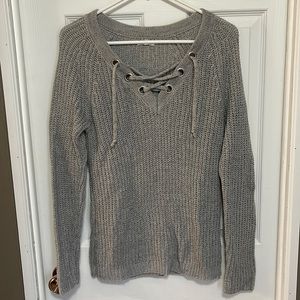 Criss cross knit sweater